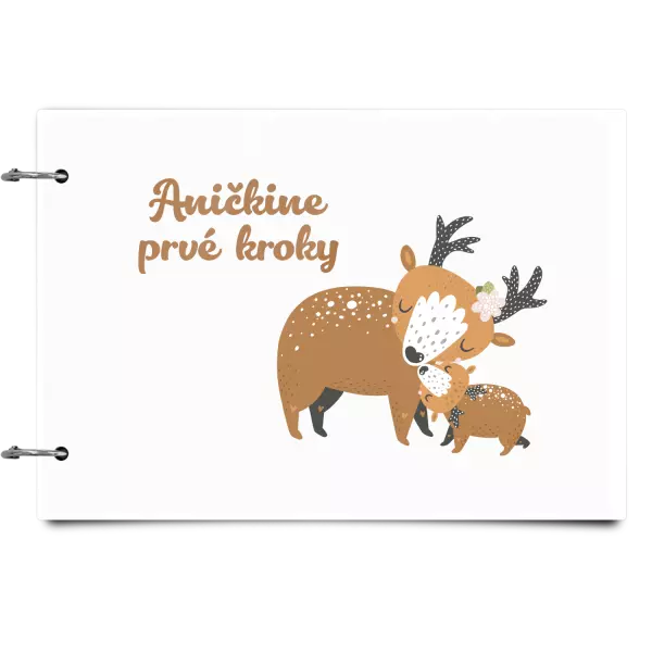 Plexi album sa sponami První krůčky se jménem - srnky - kopie