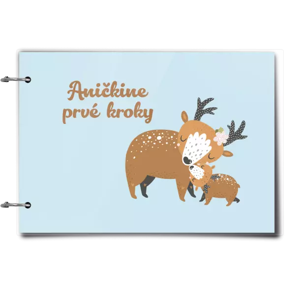 Plexi album sa sponami Prvné kroky s menom - srnky