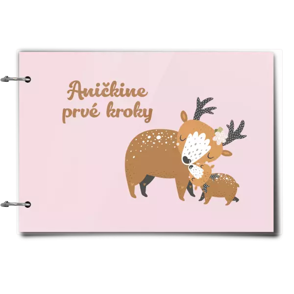 Plexi album sa sponami Prvné kroky s menom - srnky