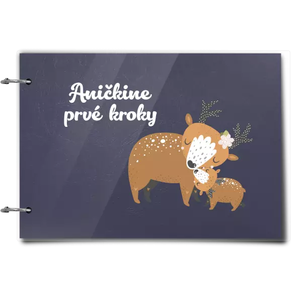 Plexi album sa sponami První krůčky se jménem - srnky - kopie