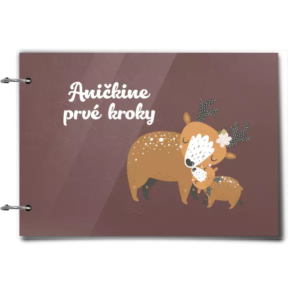 Plexi album sa sponami První krůčky se jménem - srnky - kopie