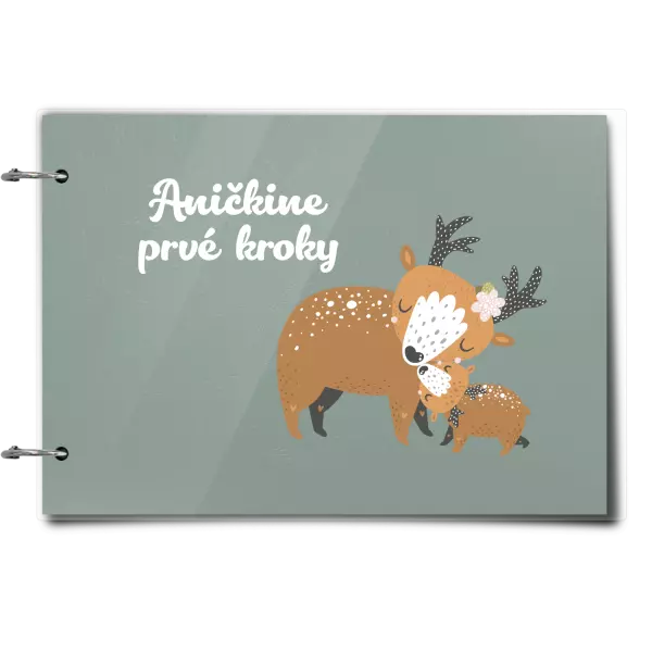 Plexi album sa sponami První krůčky se jménem - srnky - kopie