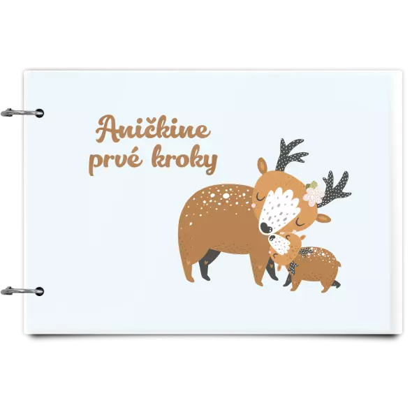Plexi album sa sponami První krůčky se jménem - srnky - kopie