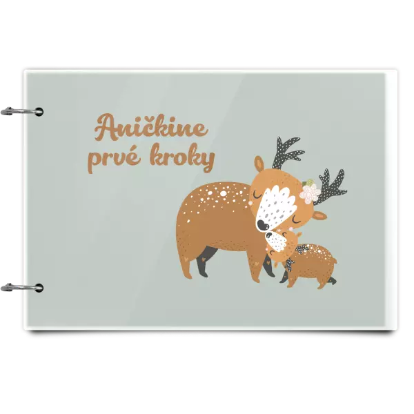 Plexi album sa sponami Prvné kroky s menom - srnky