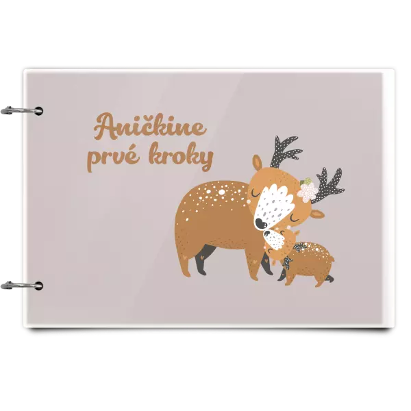 Plexi album sa sponami První krůčky se jménem - srnky - kopie