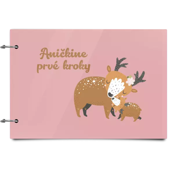 Plexi album sa sponami První krůčky se jménem - srnky - kopie