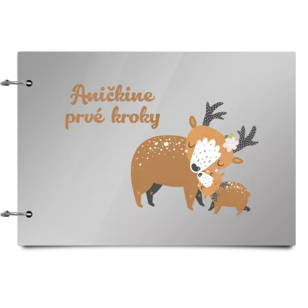 Plexi album sa sponami První krůčky se jménem - srnky - kopie