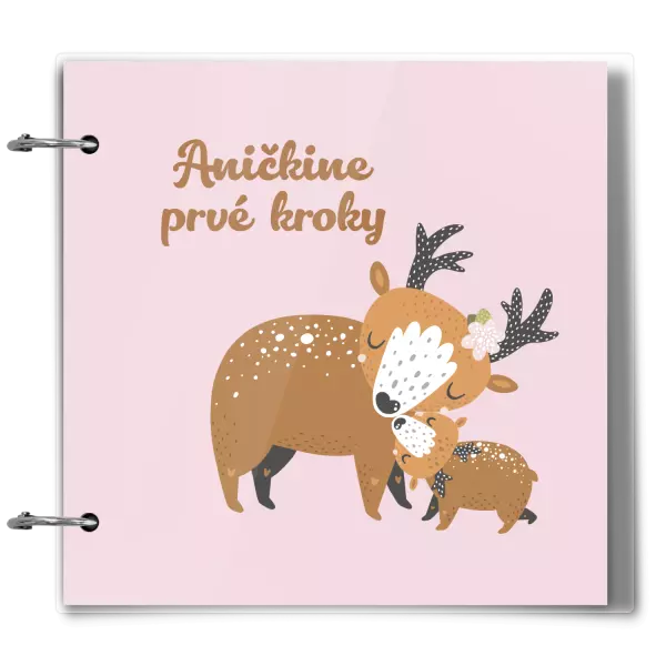 Plexi album sa sponami První krůčky se jménem - srnky - kopie