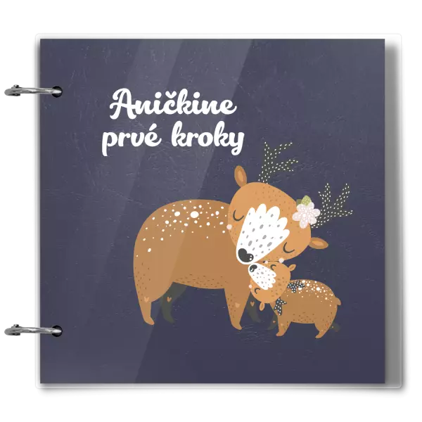 Plexi album sa sponami První krůčky se jménem - srnky - kopie