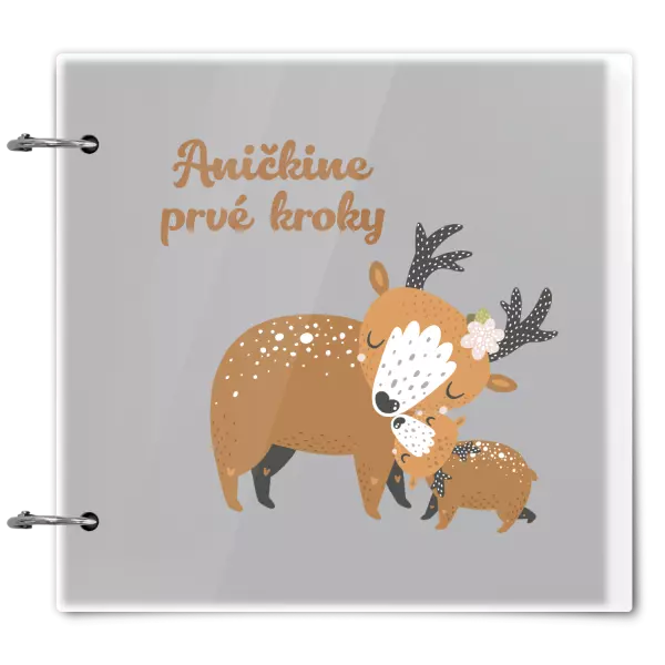 Plexi album sa sponami První krůčky se jménem - srnky - kopie