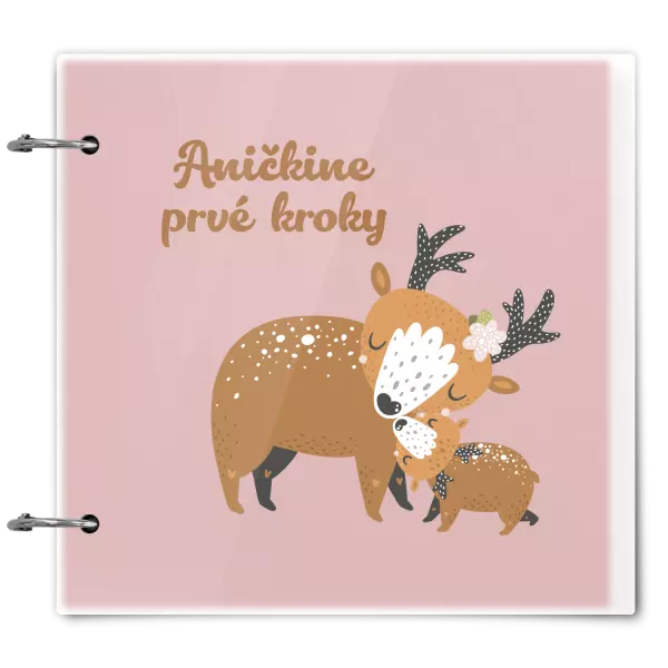 Plexi album sa sponami První krůčky se jménem - srnky - kopie