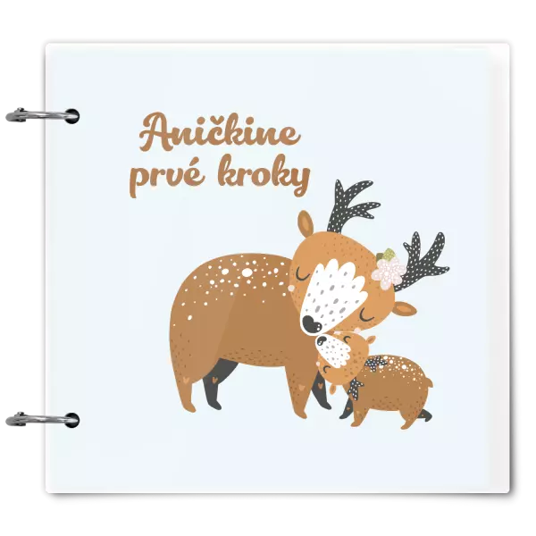 Plexi album sa sponami První krůčky se jménem - srnky - kopie