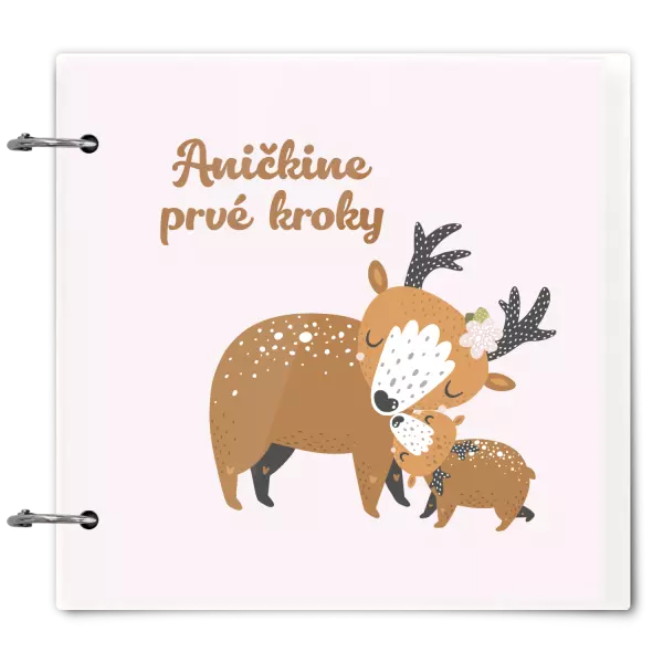Plexi album sa sponami První krůčky se jménem - srnky - kopie