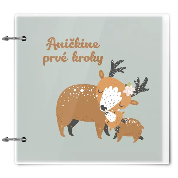 Plexi album sa sponami První krůčky se jménem - srnky - kopie