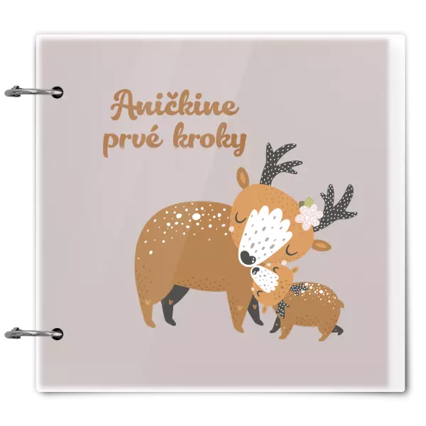 Plexi album sa sponami První krůčky se jménem - srnky - kopie