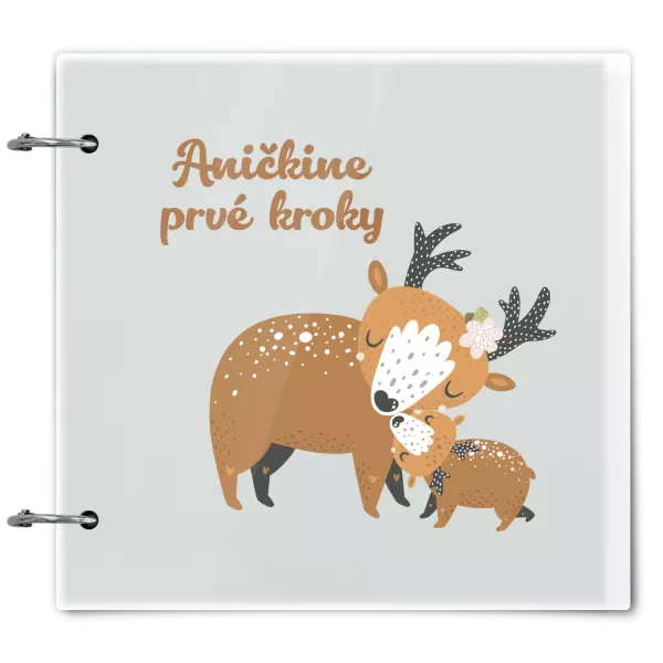 Plexi album sa sponami První krůčky se jménem - srnky - kopie