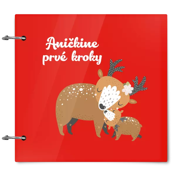 Plexi album sa sponami První krůčky se jménem - srnky - kopie
