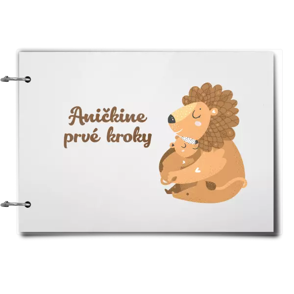 Plexi album sa sponami Prvé kroky s menom - levíča