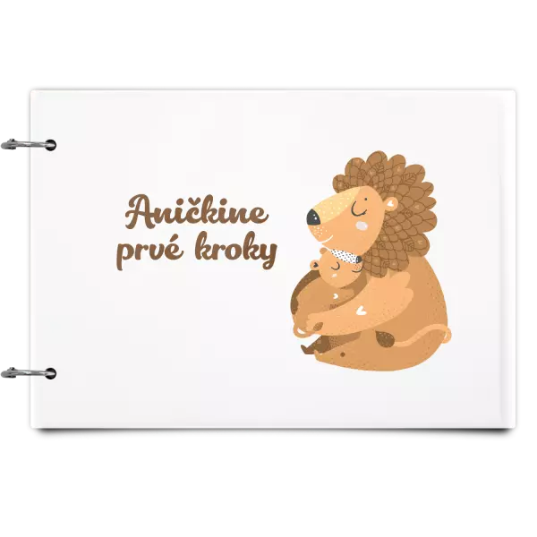 Plexi album sa sponami Prvé kroky s menom - levíča