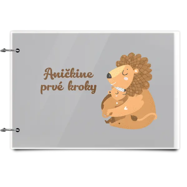 Plexi album sa sponami Prvé kroky s menom - levíča