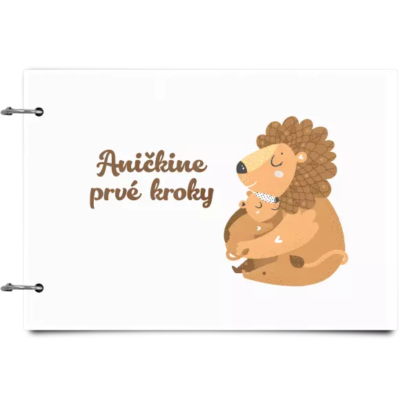 Plexi album sa sponami Prvé kroky s menom - levíča