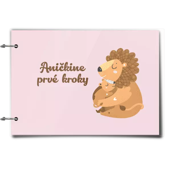 Plexi album sa sponami Prvé kroky s menom - levíča