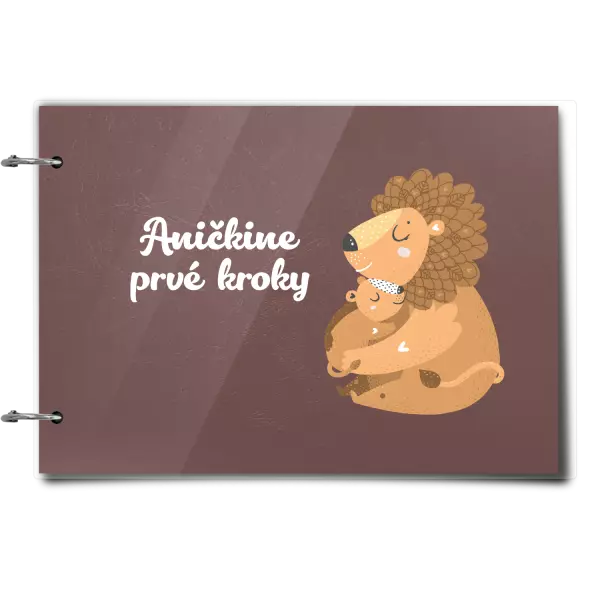 Plexi album sa sponami Prvé kroky s menom - levíča