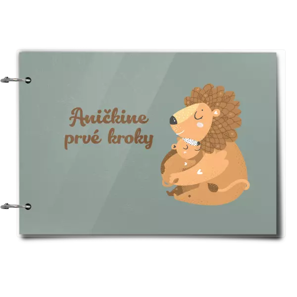 Plexi album sa sponami Prvé kroky s menom - levíča