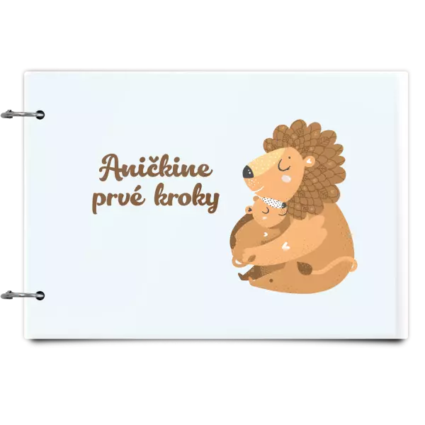Plexi album sa sponami Prvé kroky s menom - levíča