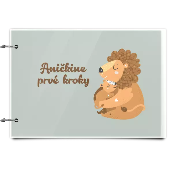 Plexi album sa sponami Prvé kroky s menom - levíča