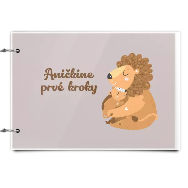 Plexi album sa sponami Prvé kroky s menom - levíča