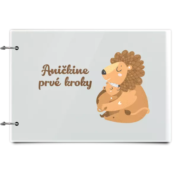 Plexi album sa sponami Prvé kroky s menom - levíča