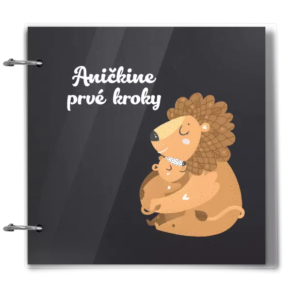 Plexi album sa sponami Prvé kroky s menom - levíča