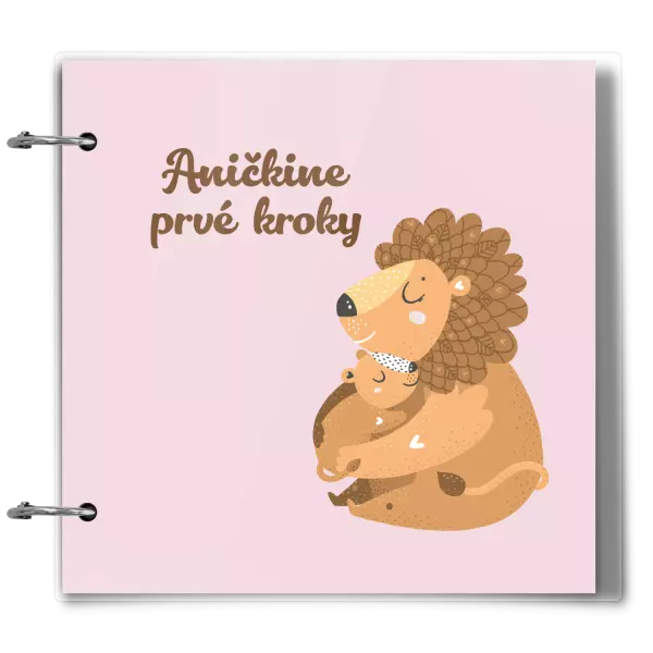 Plexi album sa sponami Prvé kroky s menom - levíča