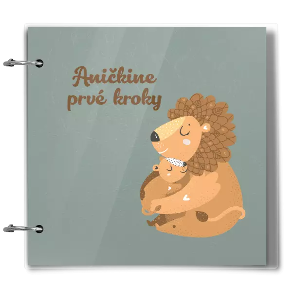 Plexi album sa sponami Prvé kroky s menom - levíča