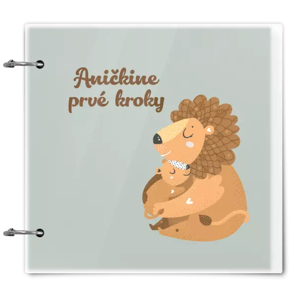 Plexi album sa sponami Prvé kroky s menom - levíča
