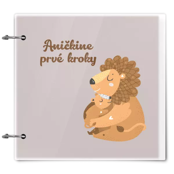 Plexi album sa sponami Prvé kroky s menom - levíča