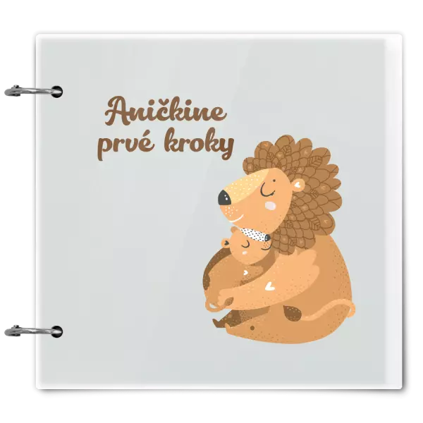 Plexi album sa sponami Prvé kroky s menom - levíča