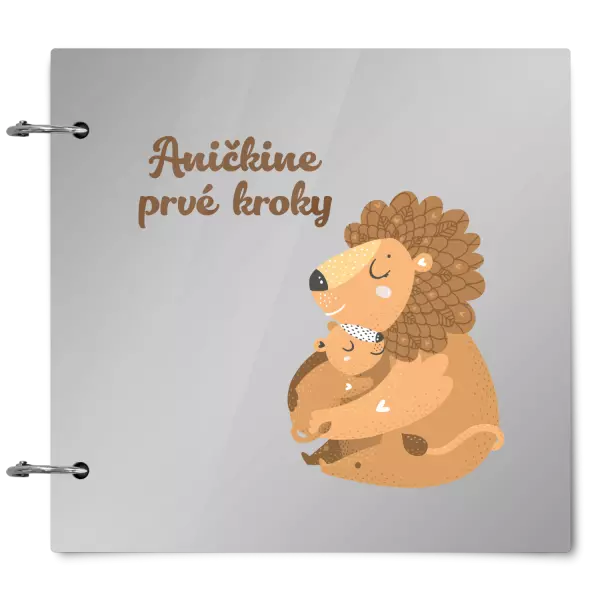 Plexi album sa sponami Prvé kroky s menom - levíča