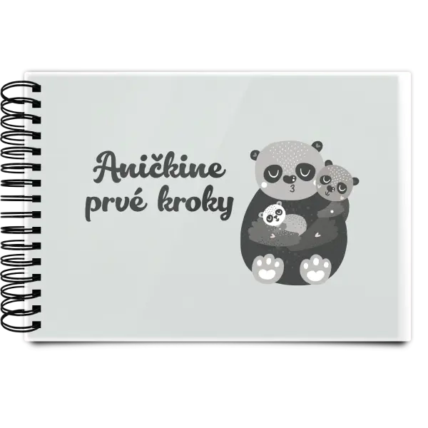 Plexi album s krúžkovou väzbou První krůčky se jménem - medvídci - kopie