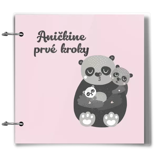 Plexi album sa sponami Prvé kroky s menom - medvedíci