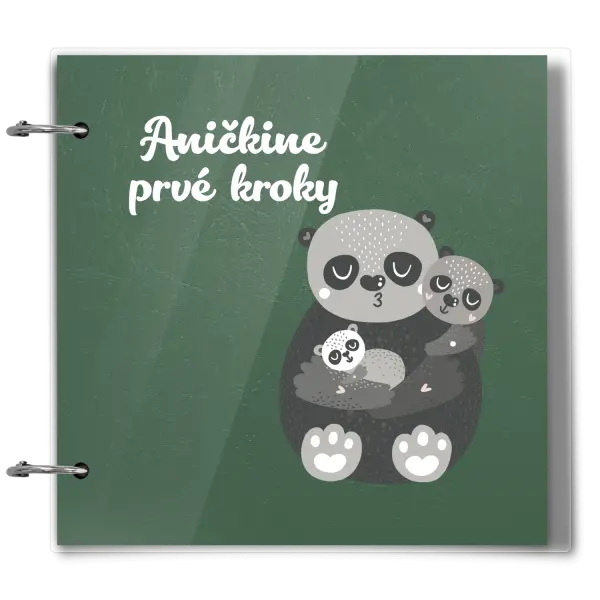Plexi album sa sponami První krůčky se jménem - medvídci - kopie