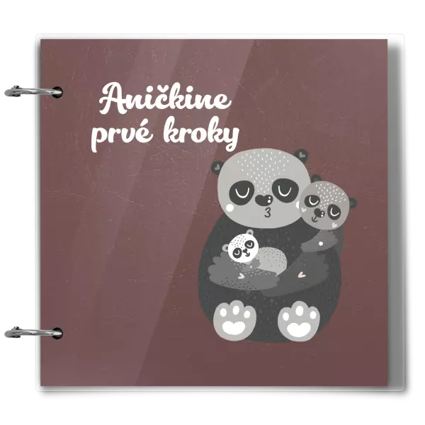 Plexi album sa sponami Prvé kroky s menom - medvedíci