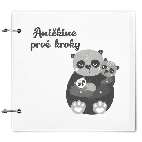 Plexi album sa sponami První krůčky se jménem - medvídci - kopie