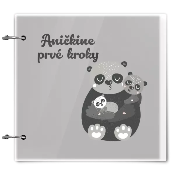 Plexi album sa sponami První krůčky se jménem - medvídci - kopie