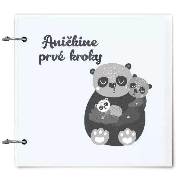 Plexi album sa sponami První krůčky se jménem - medvídci - kopie