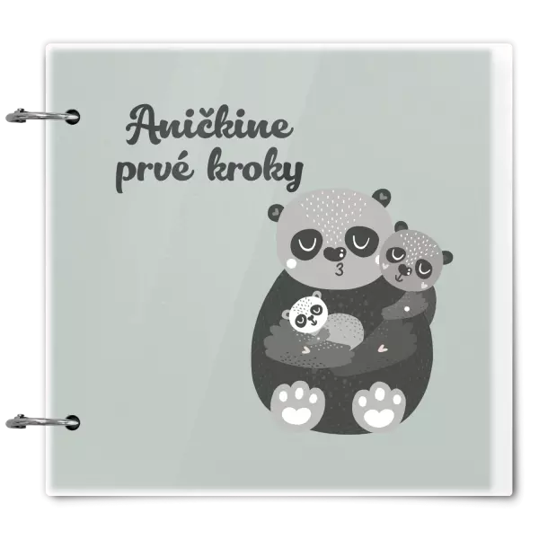 Plexi album sa sponami Prvé kroky s menom - medvedíci