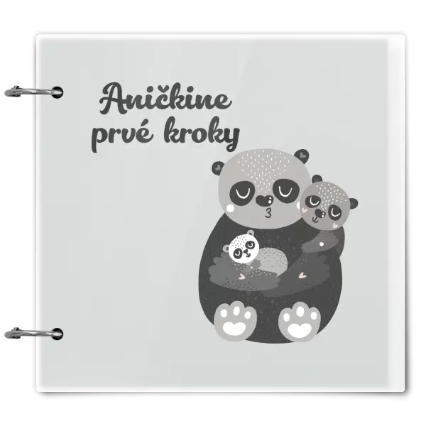 Plexi album sa sponami První krůčky se jménem - medvídci - kopie