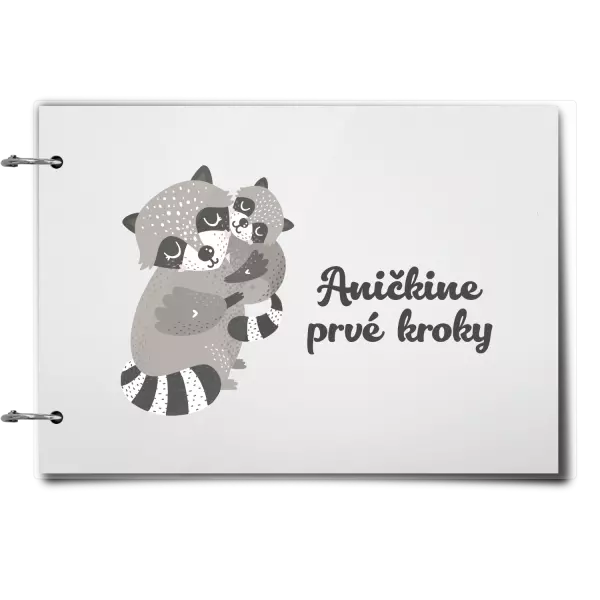Plexi album sa sponami Prvé kroky s menom - medvedík čistotný