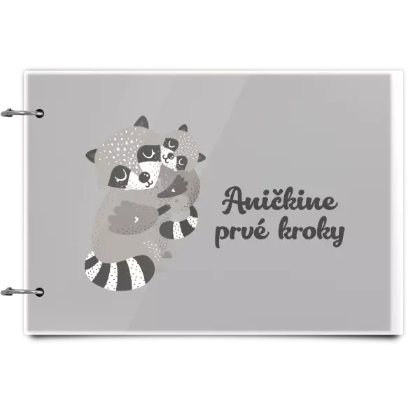 Plexi album sa sponami Prvé kroky s menom - medvedík čistotný